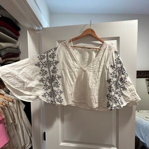 Boho V neck blouse